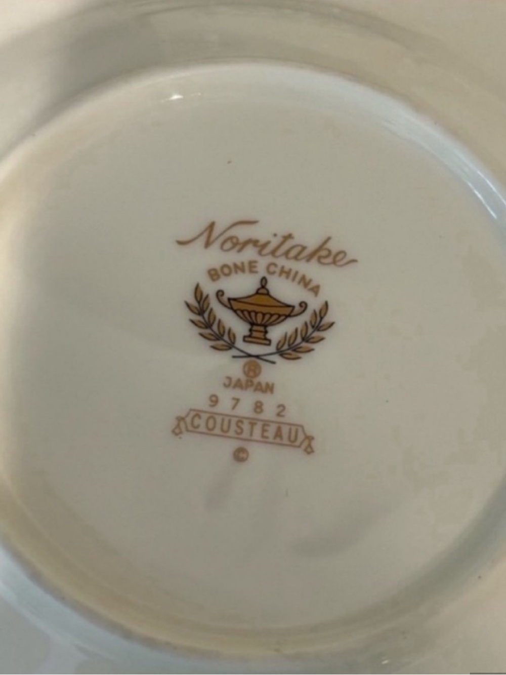 Vintage Noritake Cousteau Bone China Teacup and Saucer Set Off White Grey Japan - Picture 5 of 11